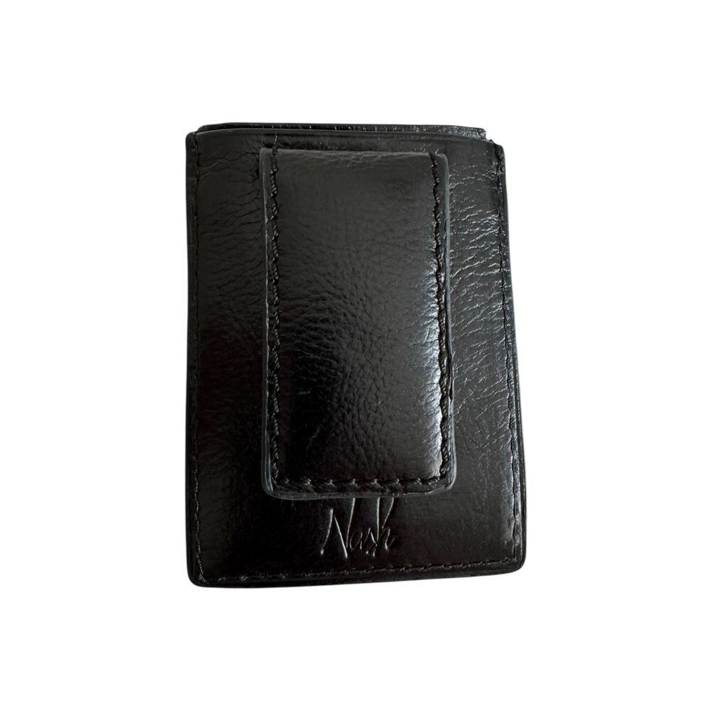 Patricia Nash Heritage Collection Men’s Black Leather Magnetic Money Clip Wallet
